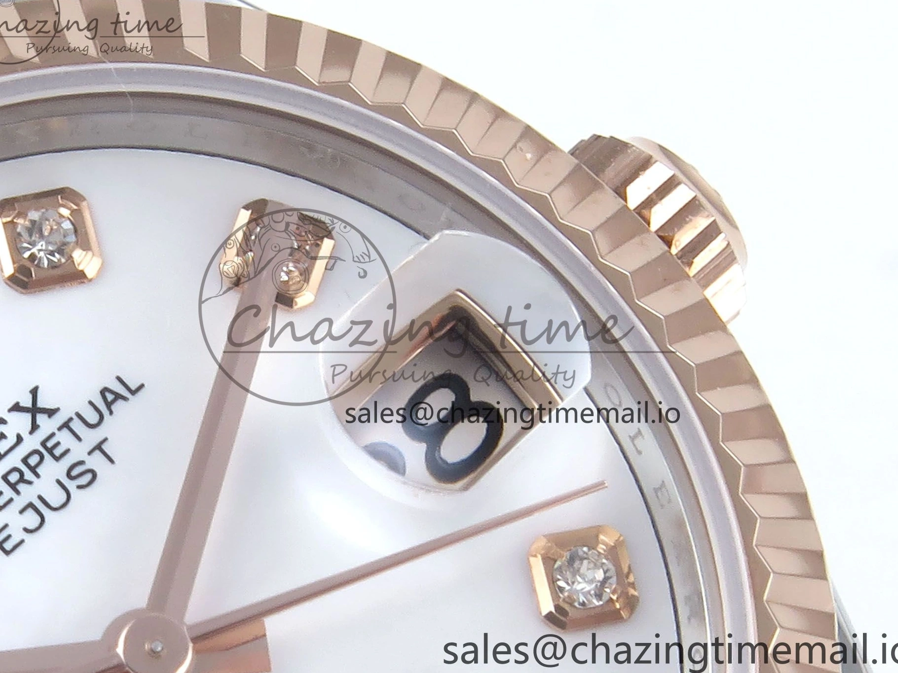 MiroTime 0102 QuickDry DateJust 31 278271 ARF 1:1 Best Edition 904L Steel White MOP Diamonds Dial on SS RG Jubilee Bracelet ETA 517